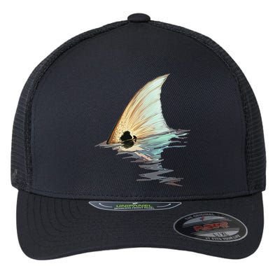 Tailing Redfish Redfish Tail Red Drum Fish Flexfit Unipanel Trucker Cap