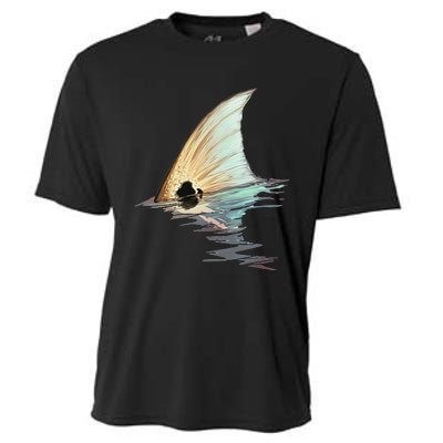 Tailing Redfish Redfish Tail Red Drum Fish Cooling Performance Crew T-Shirt