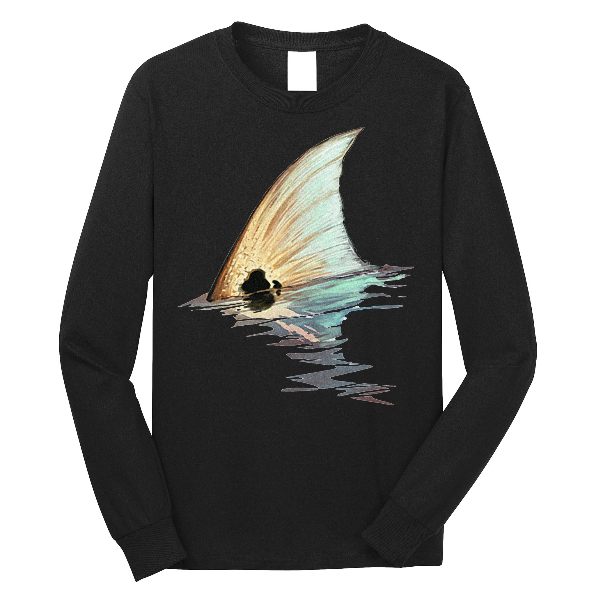 Tailing Redfish Redfish Tail Red Drum Fish Long Sleeve Shirt