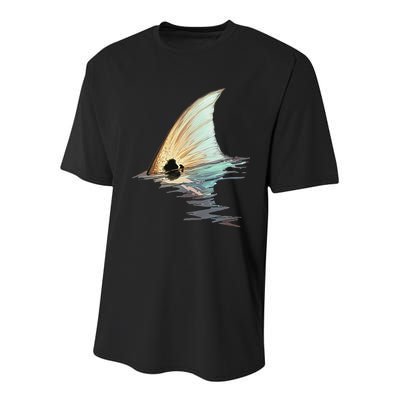 Tailing Redfish Redfish Tail Red Drum Fish Youth Performance Sprint T-Shirt