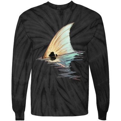 Tailing Redfish Redfish Tail Red Drum Fish Tie-Dye Long Sleeve Shirt