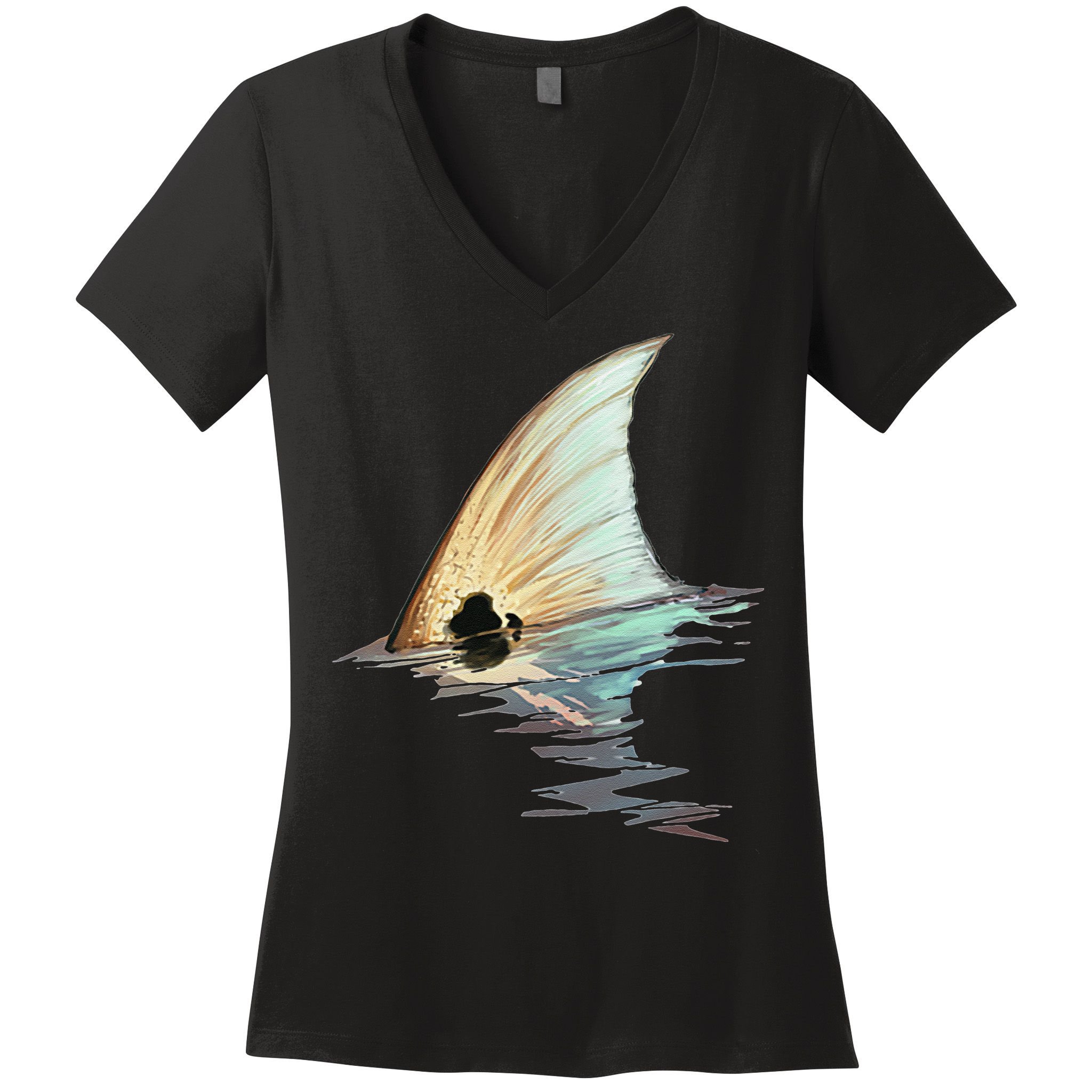 Tailing Redfish Redfish Tail Red Drum Fish Women's V-Neck T-Shirt