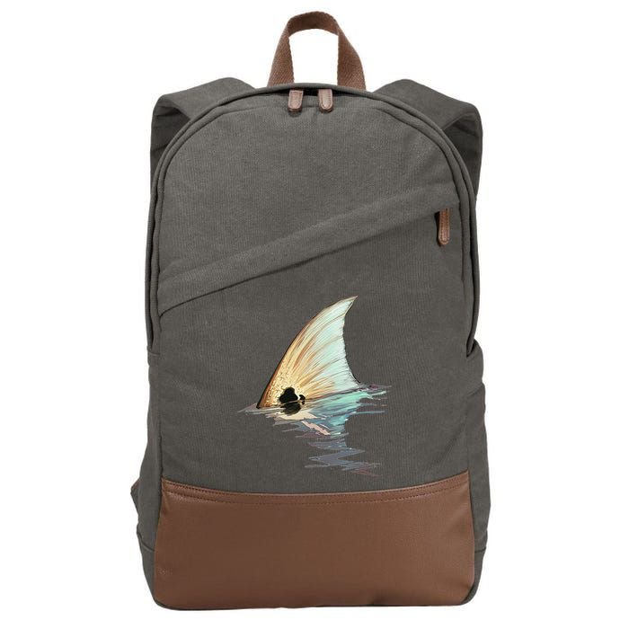Tailing Redfish Redfish Tail Red Drum Fish Cotton Canvas Backpack