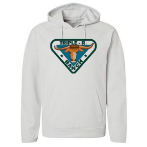 Triple R Ranch Western Cowboy Cowgirl Performance Fleece Hoodie