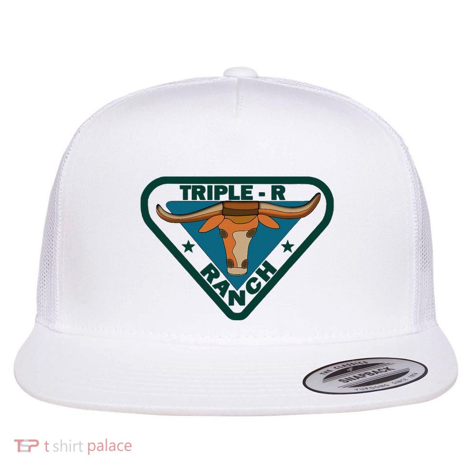 Triple R Ranch Western Cowboy Cowgirl Flat Bill Trucker Hat