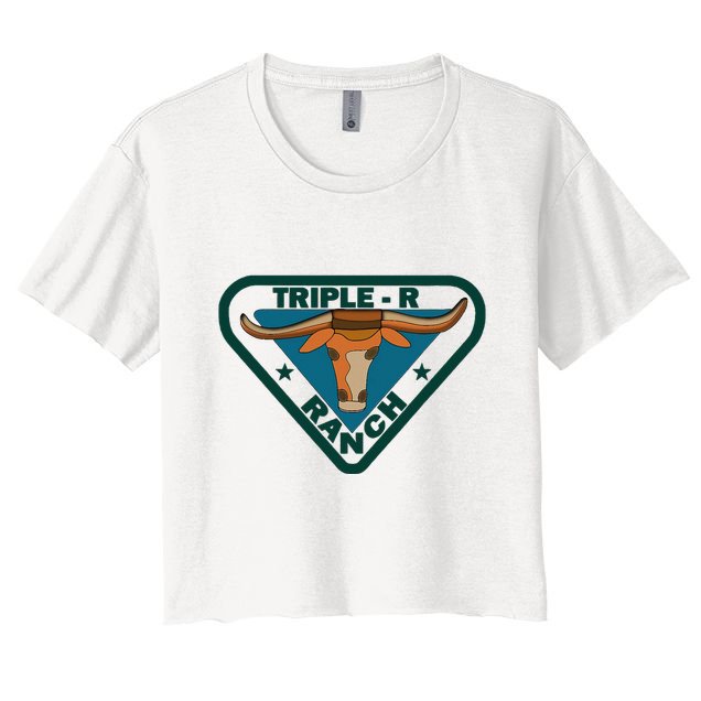 Triple R Ranch Western Cowboy Cowgirl Crop Top