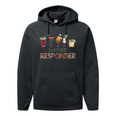 Thirst Response Responder Funny Bartender Mixologists Performance Fleece Hoodie