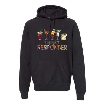 Thirst Response Responder Funny Bartender Mixologists Premium Hoodie