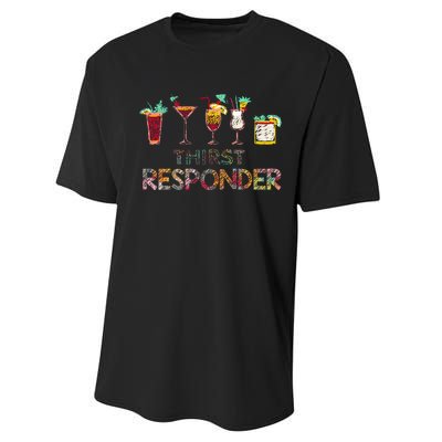 Thirst Response Responder Funny Bartender Mixologists Performance Sprint T-Shirt