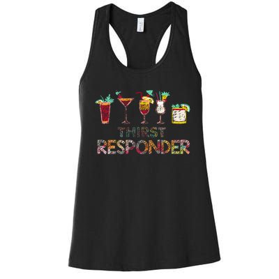 Thirst Response Responder Funny Bartender Mixologists Women's Racerback Tank