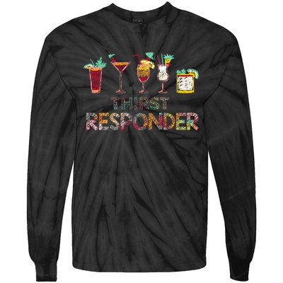 Thirst Response Responder Funny Bartender Mixologists Tie-Dye Long Sleeve Shirt