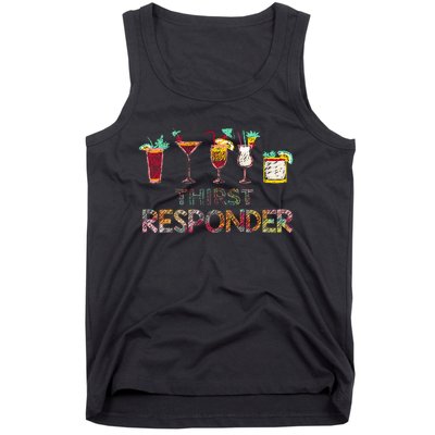 Thirst Response Responder Funny Bartender Mixologists Tank Top