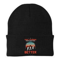 Trail Running Retro Makes Everything Better Running Trails Knit Cap Winter Beanie