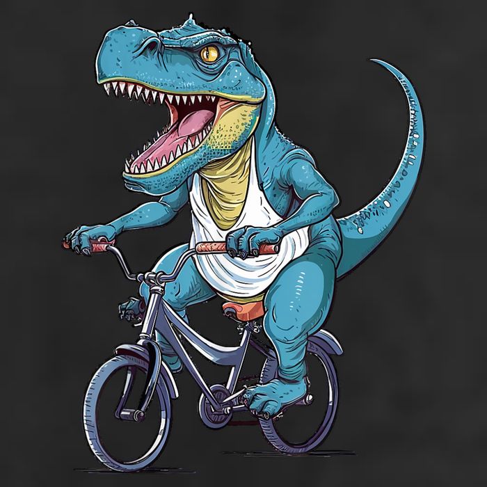 T Rex Riding Bike Funny Bicycle Rider Cycling Dinosaur Adult Drive Performance Visor