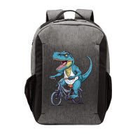 T Rex Riding Bike Funny Bicycle Rider Cycling Dinosaur Vector Backpack