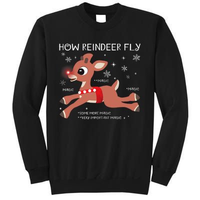 The Rednosed Reindeer How Reindeer Fly Christmas Sweatshirt