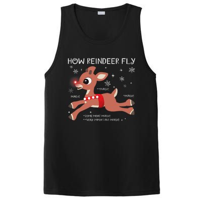 The Rednosed Reindeer How Reindeer Fly Christmas PosiCharge Competitor Tank