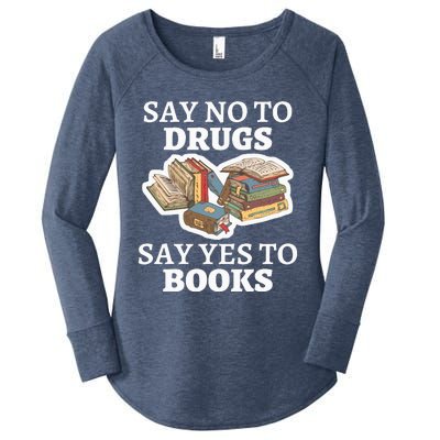 Teachers Red Ribbon Week Say No To Drugs Say Yes To Books Women's Perfect Tri Tunic Long Sleeve Shirt