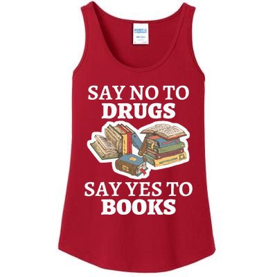 Teachers Red Ribbon Week Say No To Drugs Say Yes To Books Ladies Essential Tank