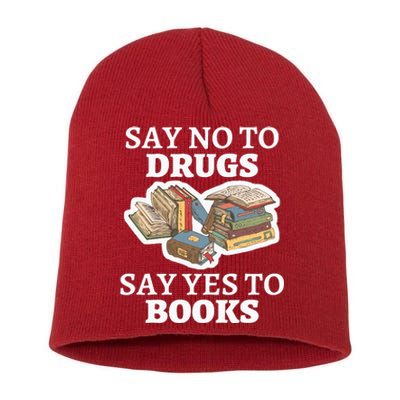 Teachers Red Ribbon Week Say No To Drugs Say Yes To Books Short Acrylic Beanie