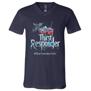 Thirst Response Responder Funny Bartender Mixologists V-Neck T-Shirt