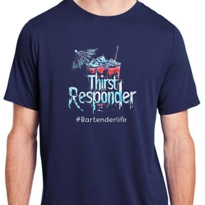 Thirst Response Responder Funny Bartender Mixologists Adult ChromaSoft Performance T-Shirt