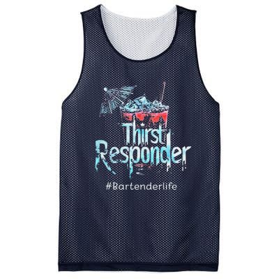 Thirst Response Responder Funny Bartender Mixologists Mesh Reversible Basketball Jersey Tank