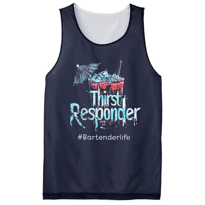 Thirst Response Responder Funny Bartender Mixologists Mesh Reversible Basketball Jersey Tank