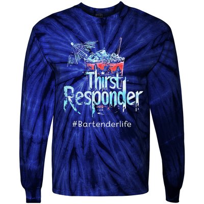 Thirst Response Responder Funny Bartender Mixologists Tie-Dye Long Sleeve Shirt