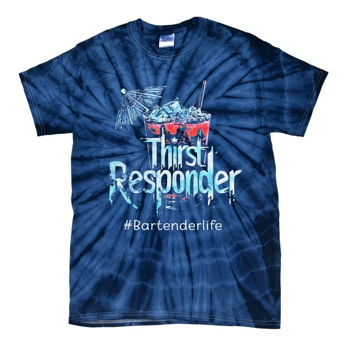 Thirst Response Responder Funny Bartender Mixologists Tie-Dye T-Shirt