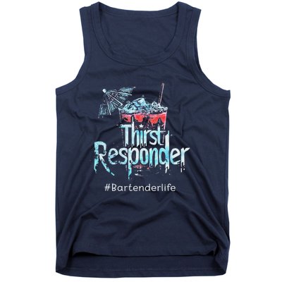 Thirst Response Responder Funny Bartender Mixologists Tank Top