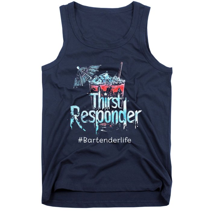 Thirst Response Responder Funny Bartender Mixologists Tank Top