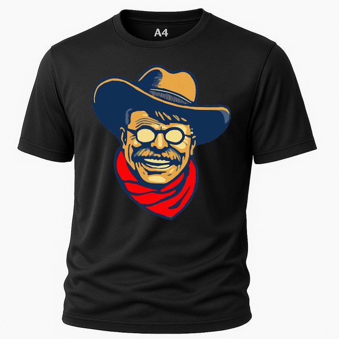 Teddy Roosevelt Rough Rider American National Parks Retro Cooling Performance Crew T-Shirt