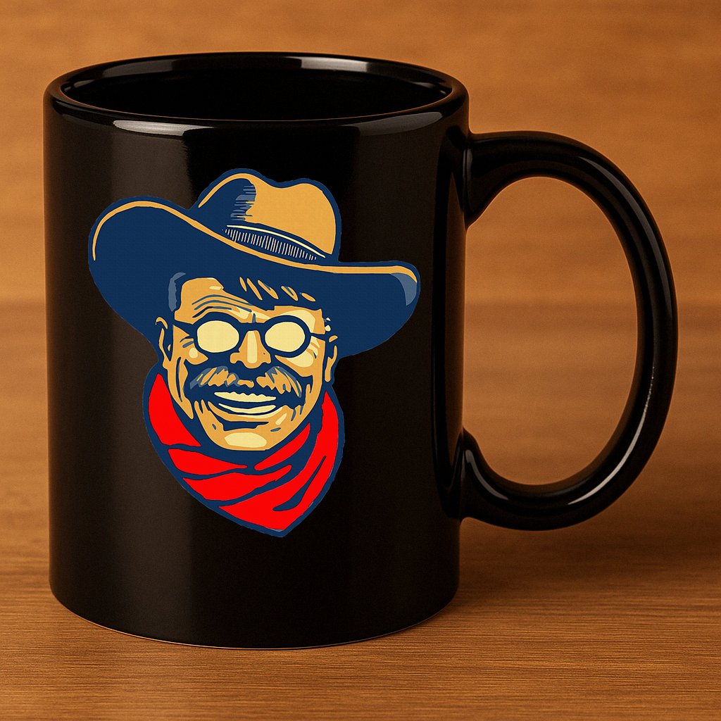 Teddy Roosevelt Rough Rider American National Parks Retro 11oz C Handle Ceramic Mug