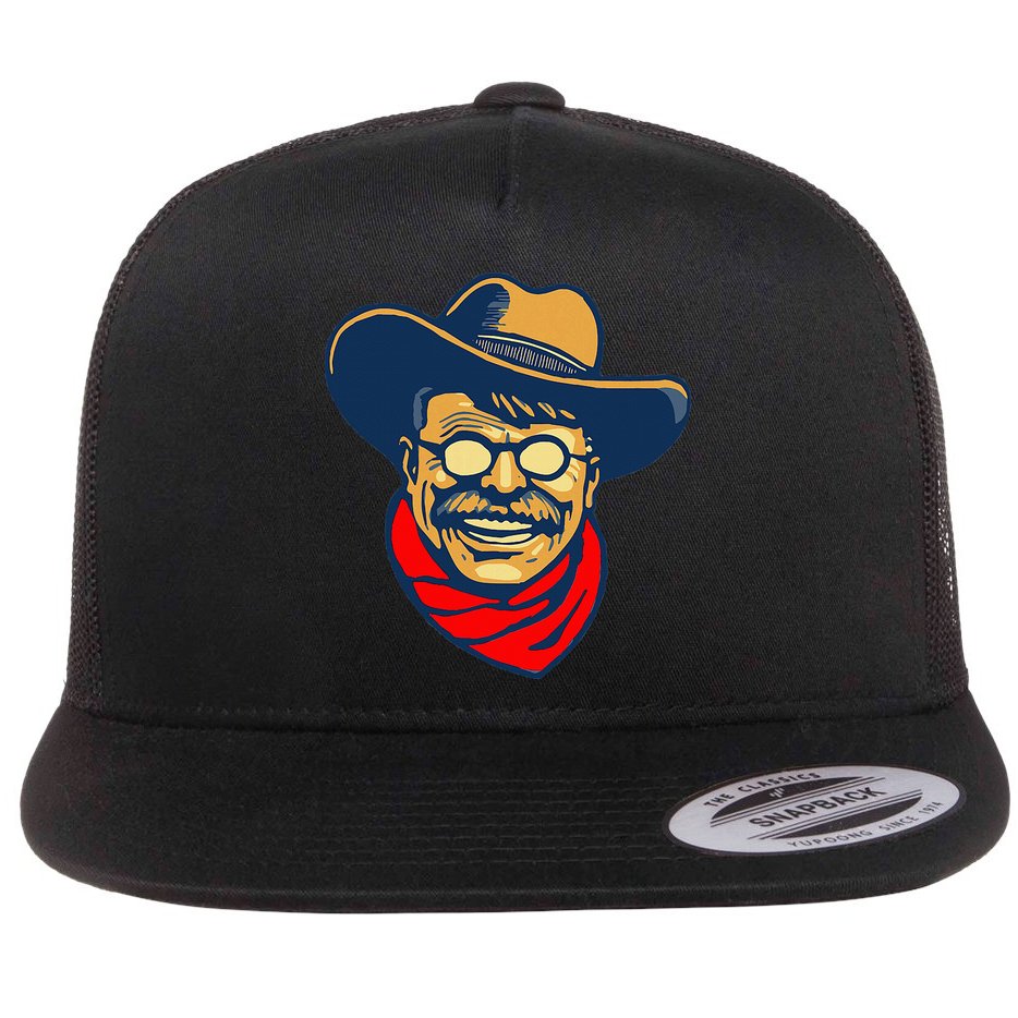 Teddy Roosevelt Rough Rider American National Parks Retro Flat Bill Trucker Hat