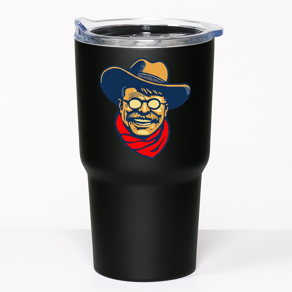 Teddy Roosevelt Rough Rider American National Parks Retro Tumbler