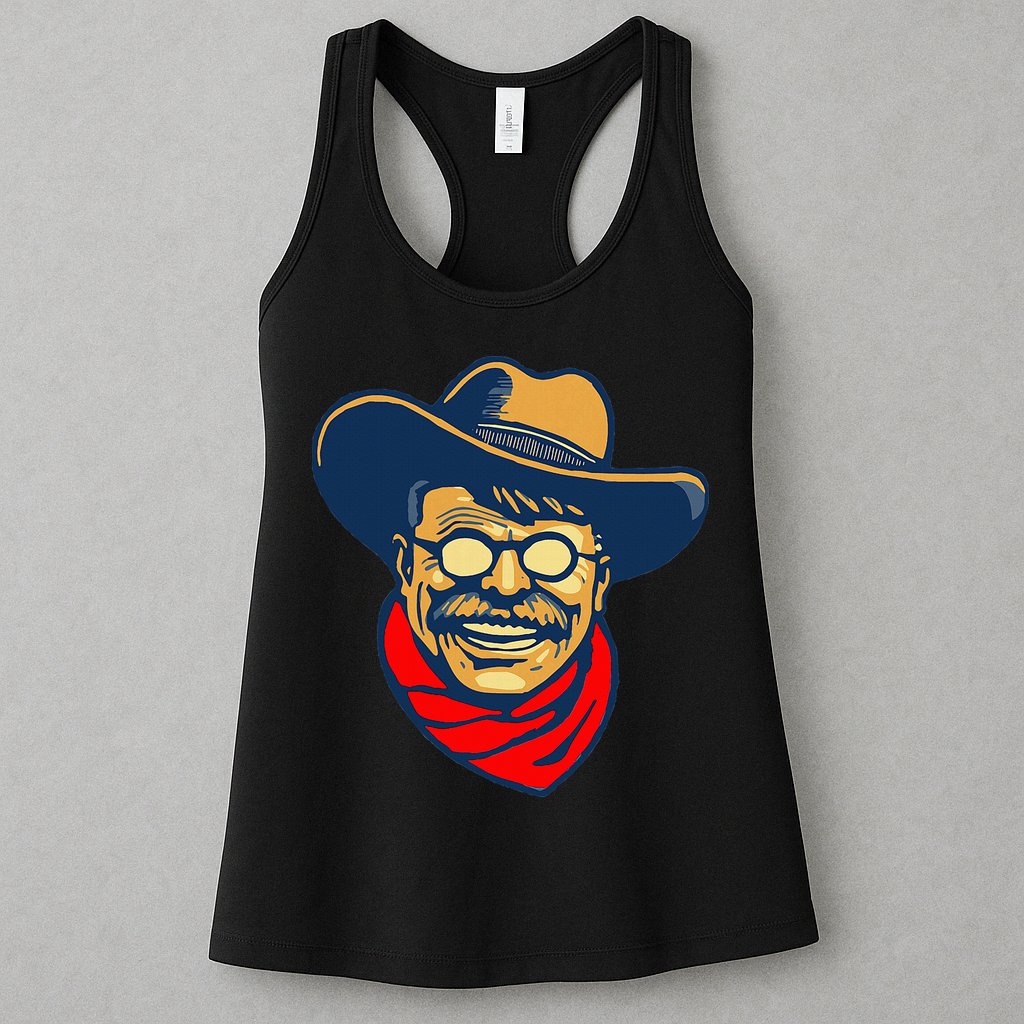 Teddy Roosevelt Rough Rider American National Parks Retro Womens Tank Top