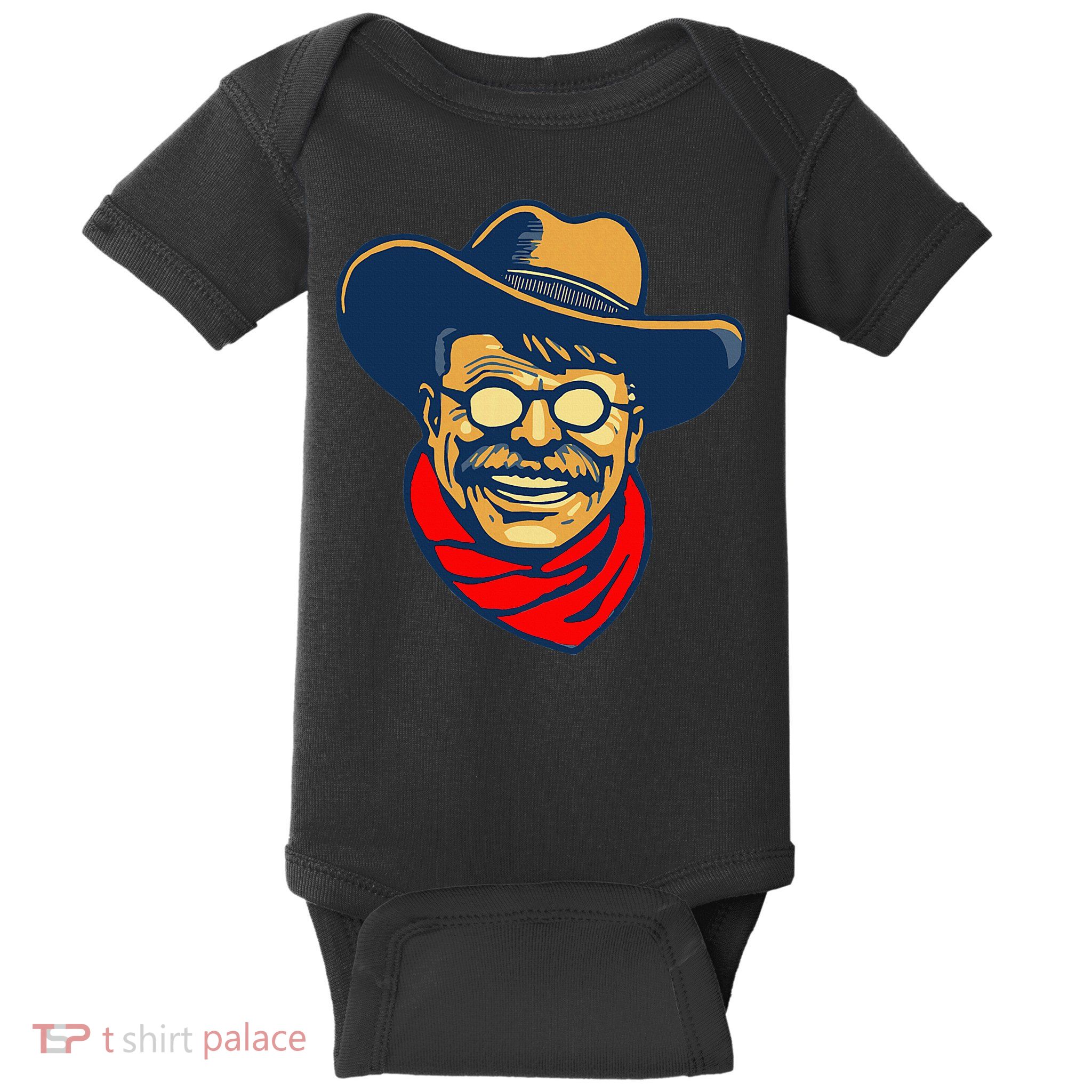 Teddy Roosevelt Rough Rider American National Parks Retro Baby Bodysuit