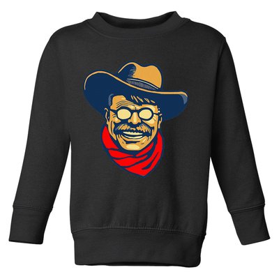Teddy Roosevelt Rough Rider American National Parks Retro Toddler Sweatshirt