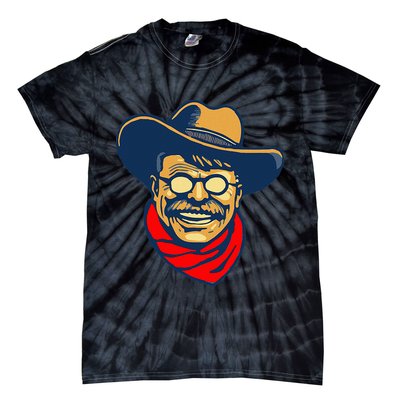 Teddy Roosevelt Rough Rider American National Parks Retro Tie-Dye T-Shirt
