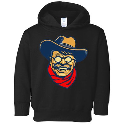 Teddy Roosevelt Rough Rider American National Parks Retro Toddler Hoodie