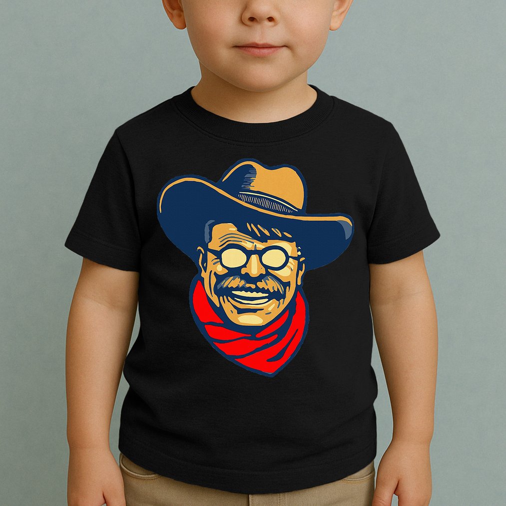 Teddy Roosevelt Rough Rider American National Parks Retro Toddler T-Shirt