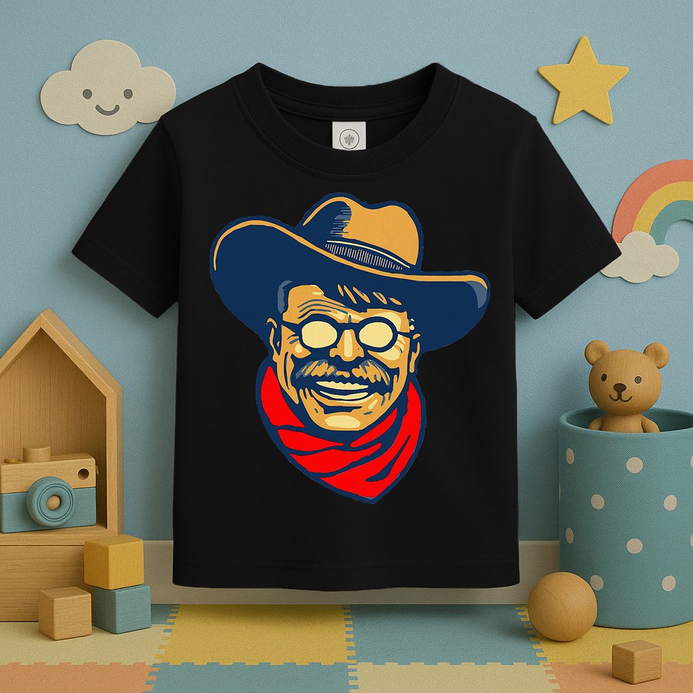 Teddy Roosevelt Rough Rider American National Parks Retro Toddler T-Shirt