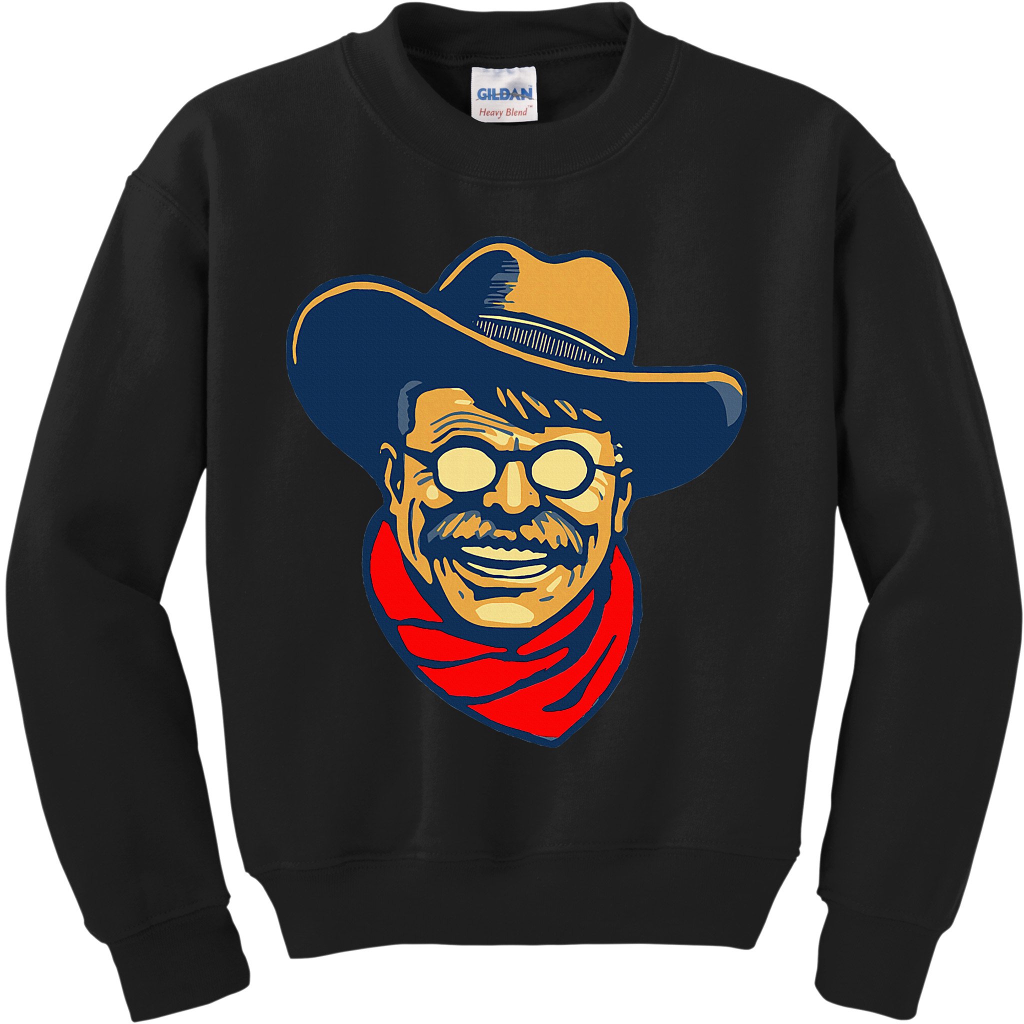 Teddy Roosevelt Rough Rider American National Parks Retro Kids Sweatshirt