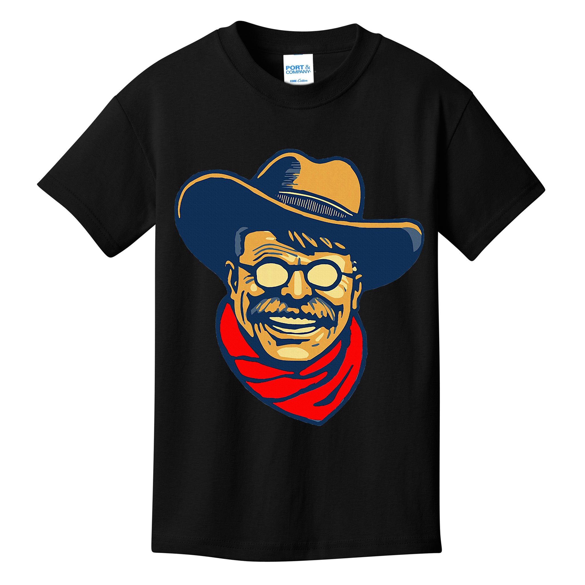 Teddy Roosevelt Rough Rider American National Parks Retro Kids T-Shirt
