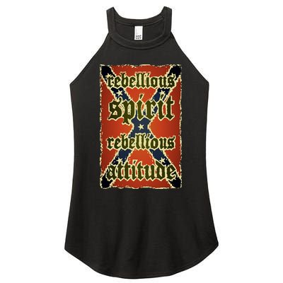 Texas Rebellious Spirit Attitude Women's Perfect Tri Rocker Tank