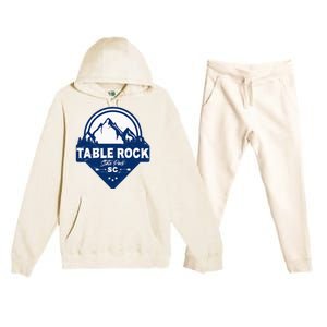 Table Rock State Park South Carolina Sc Vacation Mountain Premium Hooded Sweatsuit Set