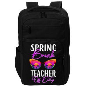 Teacher Relax Spring Beach Off Duty Break Beach Lover Impact Tech Backpack