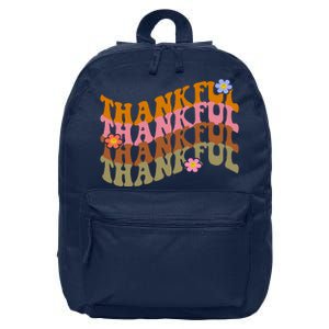 Thankful Retro Sunflower Cute Gift 16 in Basic Backpack