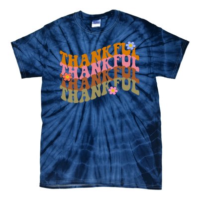 Thankful Retro Sunflower Cute Gift Tie-Dye T-Shirt